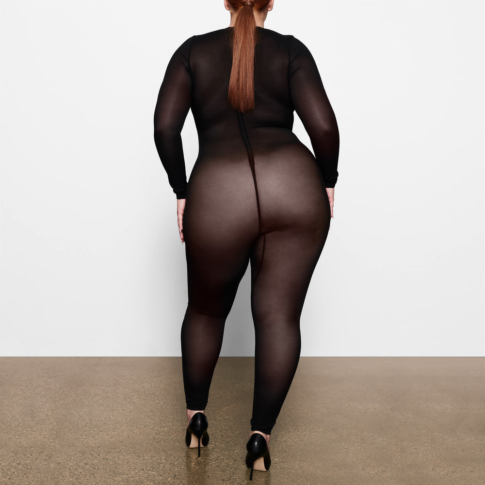 Skims SHEER SCULPT CATSUIT Bodysuit Zwart | WYV-780135