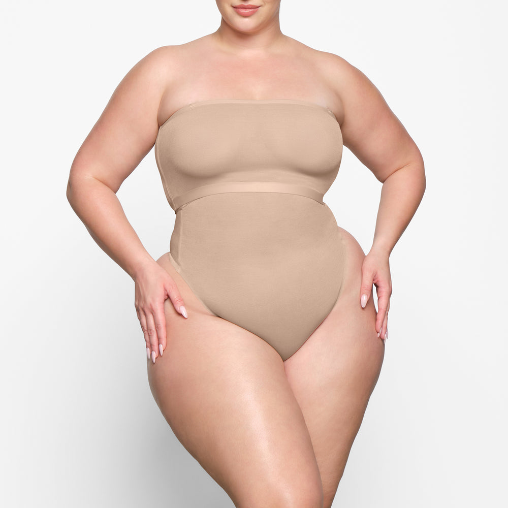 Skims SHEER SCULPT HIGH WAIST Thong Beige | ZBL-520479