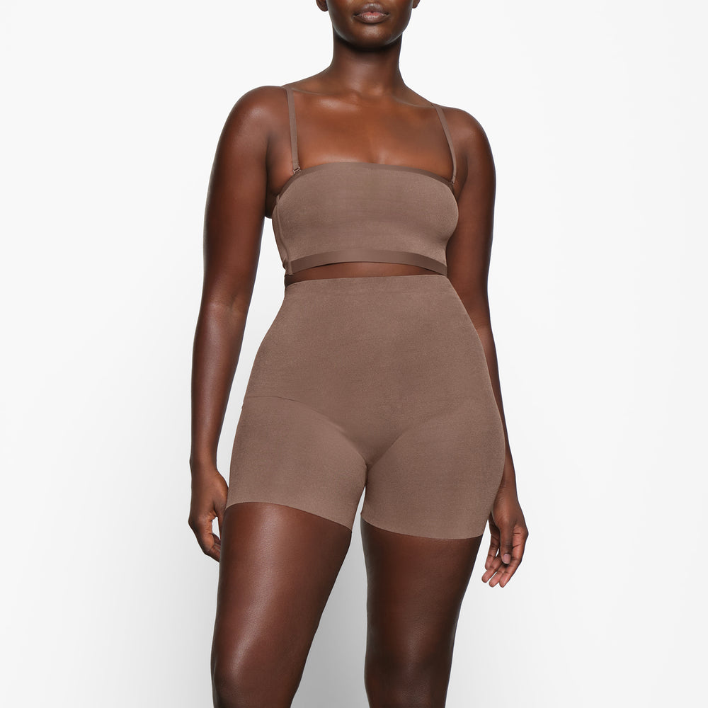 Skims SHEER SCULPT LOW BACK Korte Broek Bruin | OLG-280961