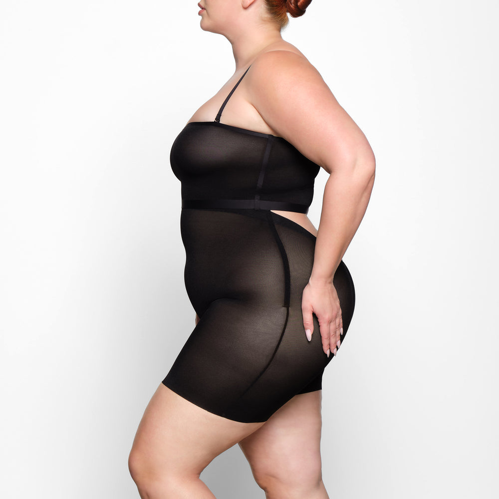 Skims SHEER SCULPT LOW BACK Korte Broek Zwart | QYE-975823