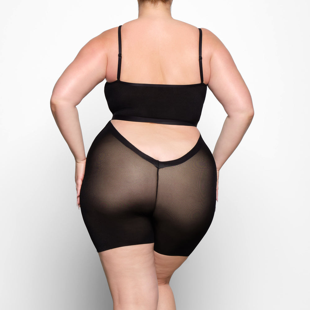 Skims SHEER SCULPT LOW BACK Korte Broek Zwart | QYE-975823