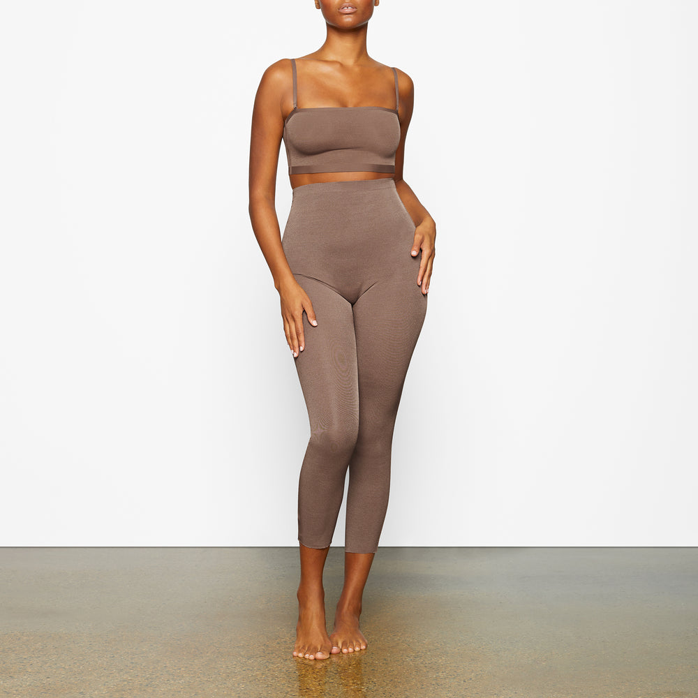 Skims SHEER SCULPT LOW BACK Leggings Bruin | VHF-584709