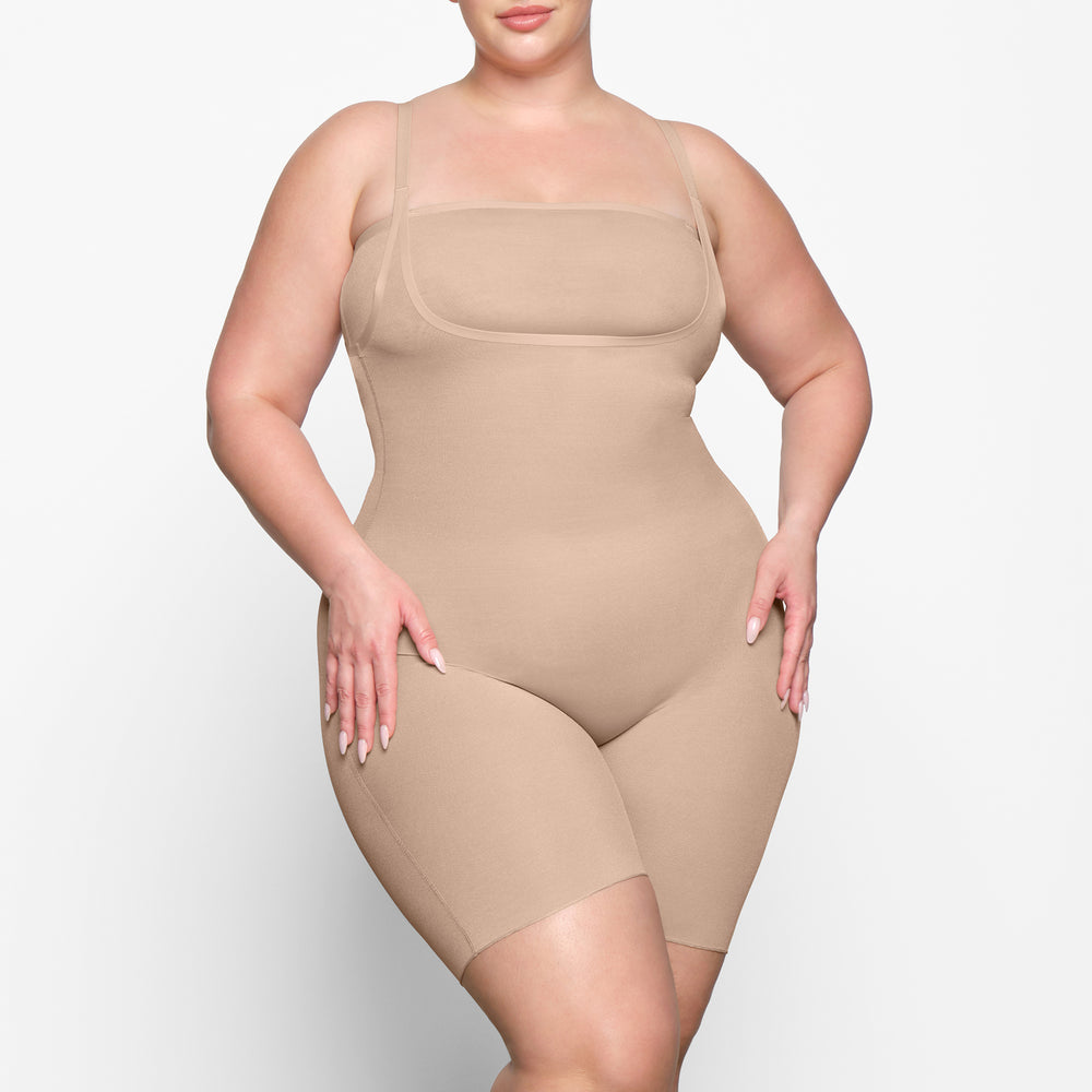 Skims SHEER SCULPT OPEN BUST Bodysuit Beige | LFT-243965