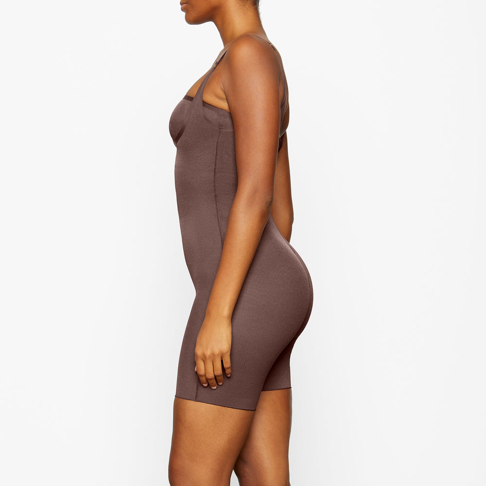 Skims SHEER SCULPT OPEN BUST Bodysuit Chocola | NDV-981076