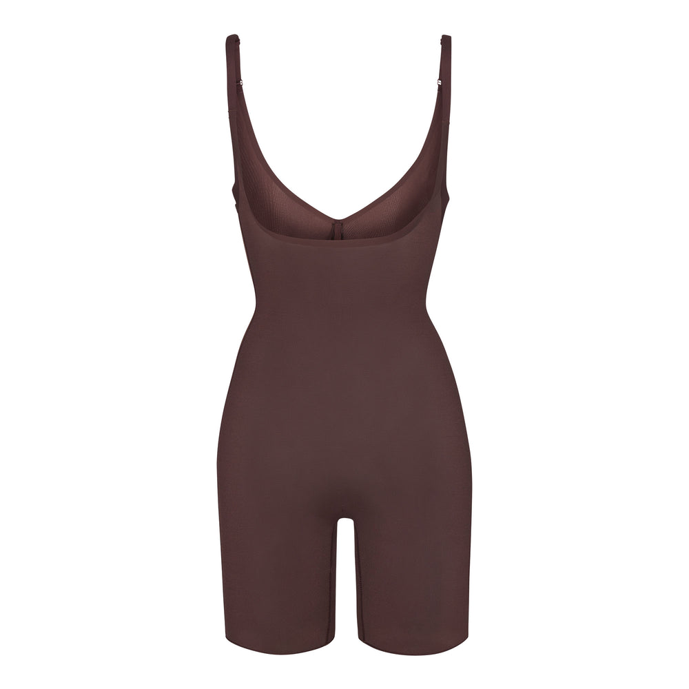 Skims SHEER SCULPT OPEN BUST Bodysuit Chocola | NDV-981076