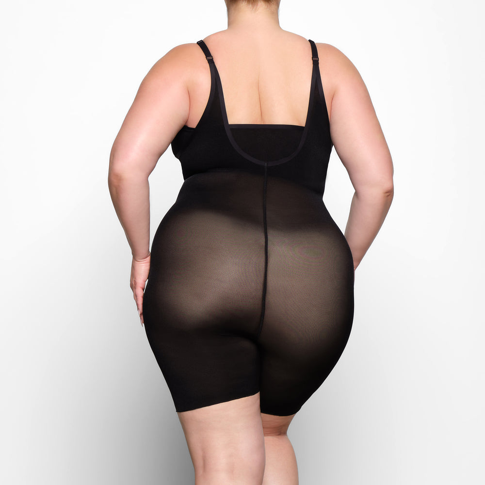 Skims SHEER SCULPT OPEN BUST Bodysuit Zwart | QJY-948530