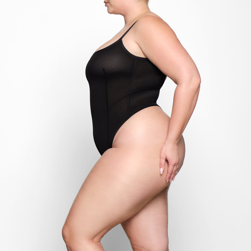Skims SHEER SCULPT THONG Bodysuit Zwart | LOY-190728