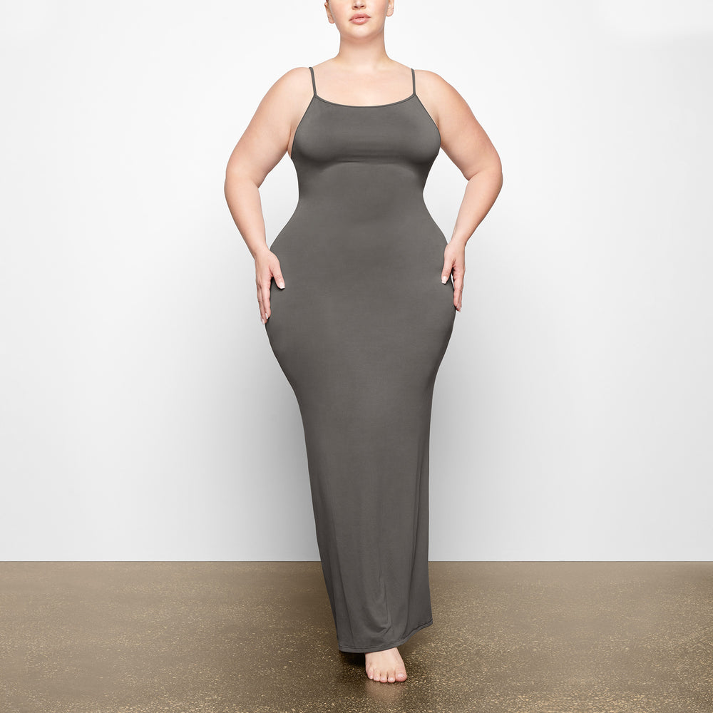 Skims SMOOTH LOUNGE LOW BACK CAMI Dress Diepgrijs | UOA-047961