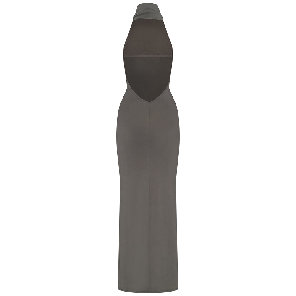 Skims SMOOTH LOUNGE LOW BACK HALTER Dress Diepgrijs | AGN-598710