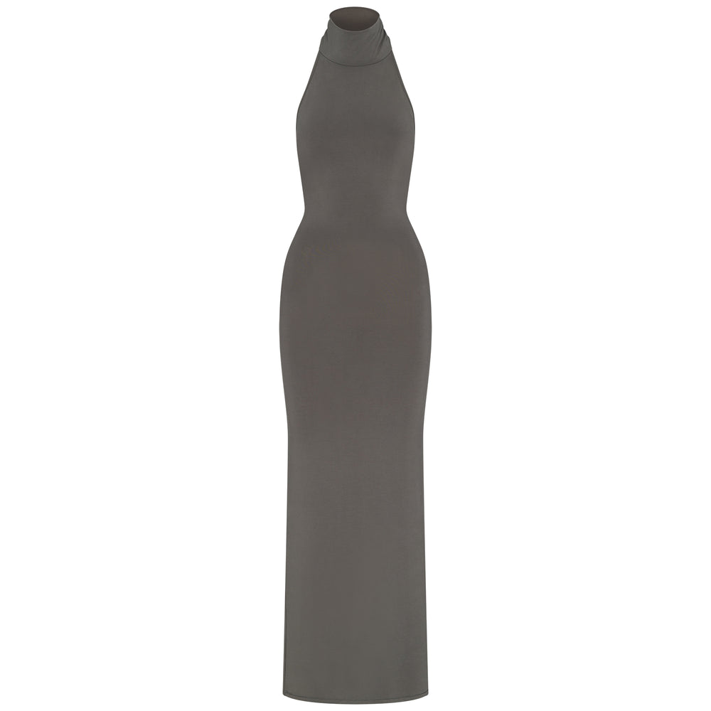 Skims SMOOTH LOUNGE LOW BACK HALTER Dress Diepgrijs | AGN-598710