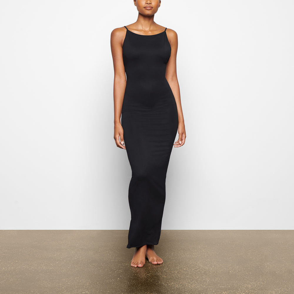Skims SMOOTH LOUNGE LOW BACK KEYHOLE Dress Zwart | OVG-495602