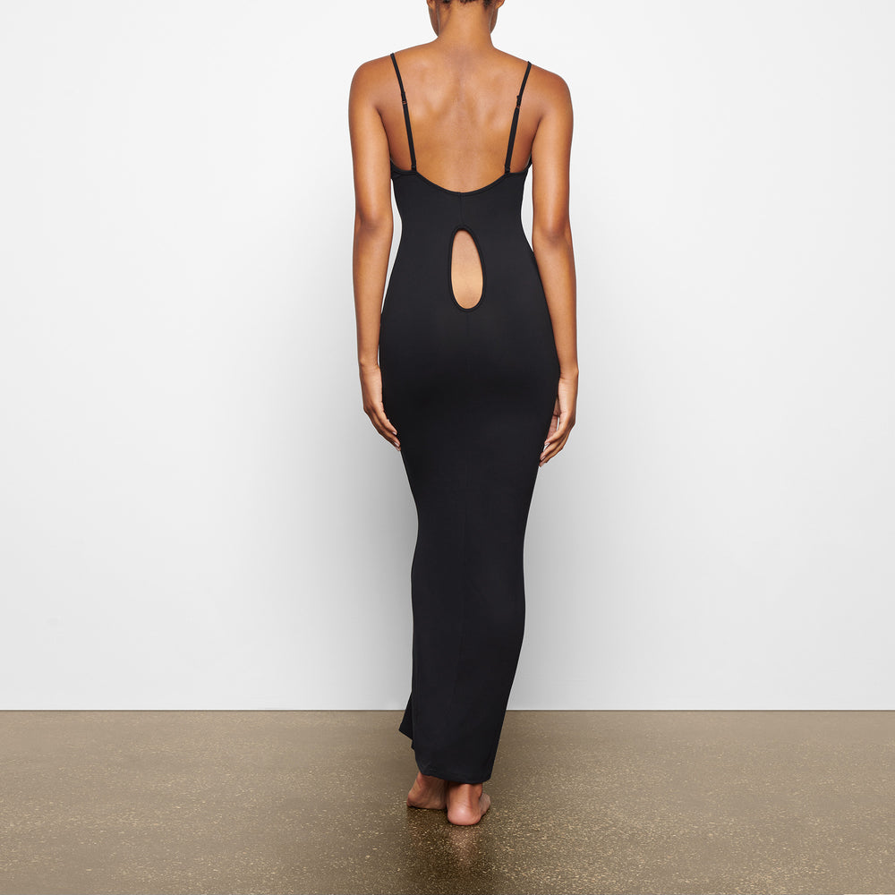 Skims SMOOTH LOUNGE LOW BACK KEYHOLE Dress Zwart | OVG-495602