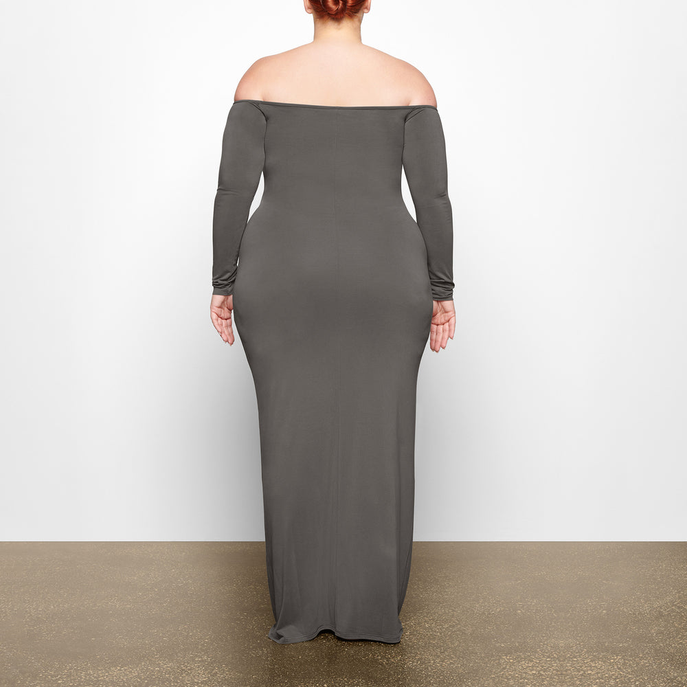 Skims SMOOTH LOUNGE OFF THE SHOULDER Dress Diepgrijs | ZXW-958610