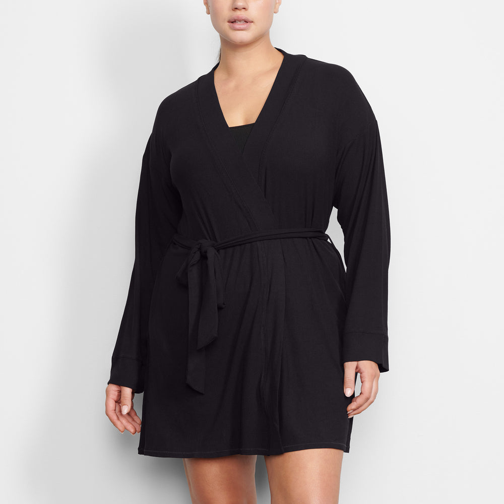 Skims SOFT LOUNGE Badjas Zwart | LVX-713586