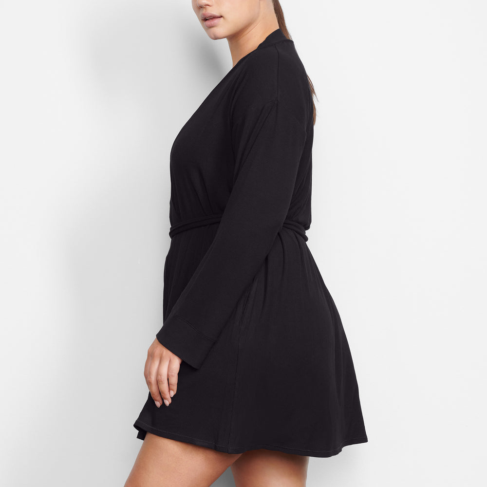 Skims SOFT LOUNGE Badjas Zwart | LVX-713586
