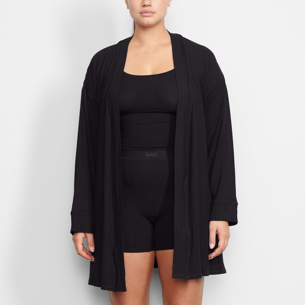 Skims SOFT LOUNGE Badjas Zwart | LVX-713586