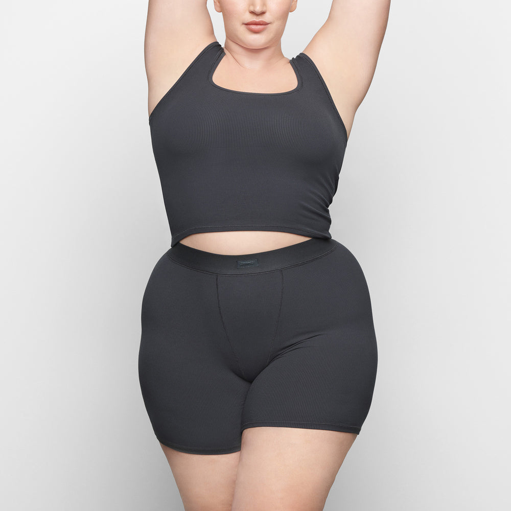 Skims SOFT LOUNGE Boxer Shorts Diepgrijs | FZI-513280