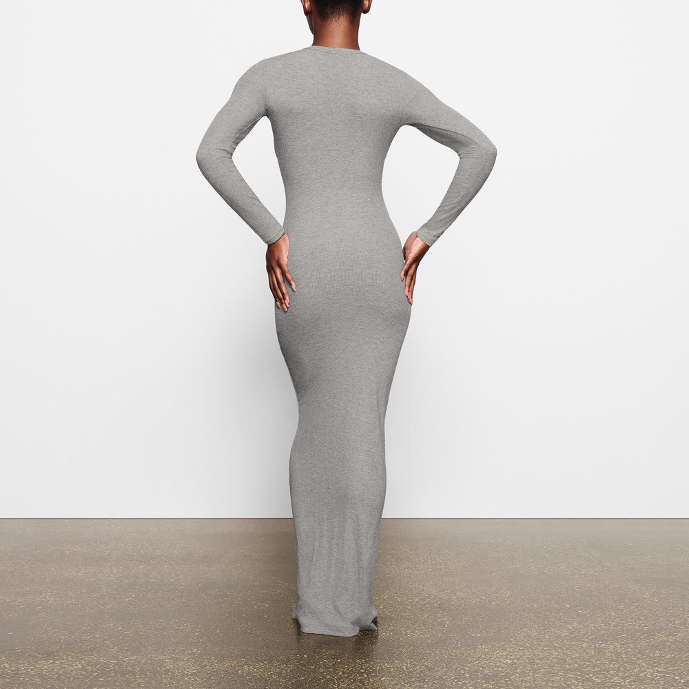 Skims SOFT LOUNGE CREW NECK LONG Dress Grijs | LER-736259