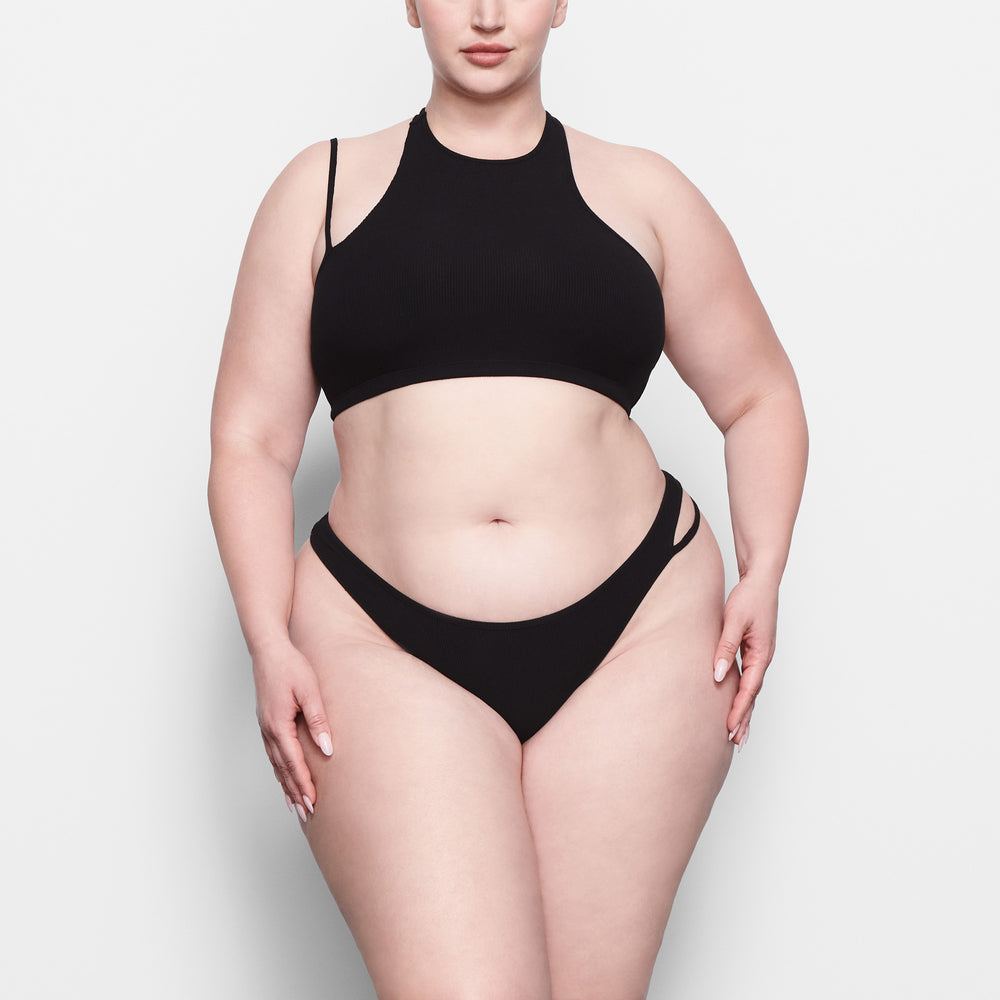Skims SOFT LOUNGE CUT OUT Thong Zwart | TDL-304278