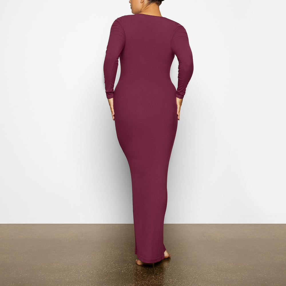 Skims SOFT LOUNGE LONG SLEEVE Dress Paars | DWG-309485
