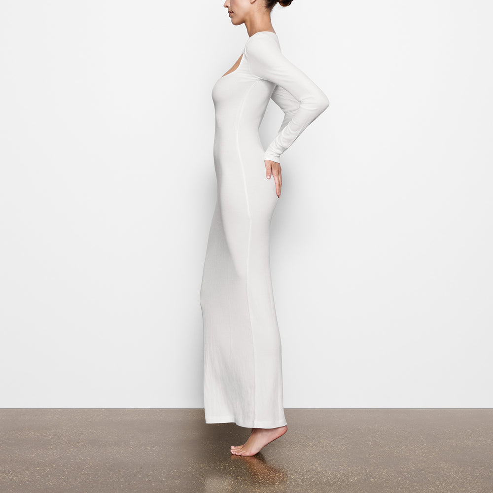 Skims SOFT LOUNGE LONG SLEEVE Dress Wit | SVA-379120