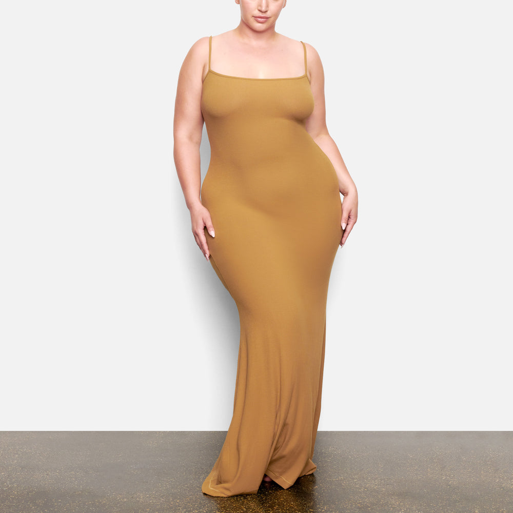 Skims SOFT LOUNGE LONG SLIP Dress Goud | MJR-162374