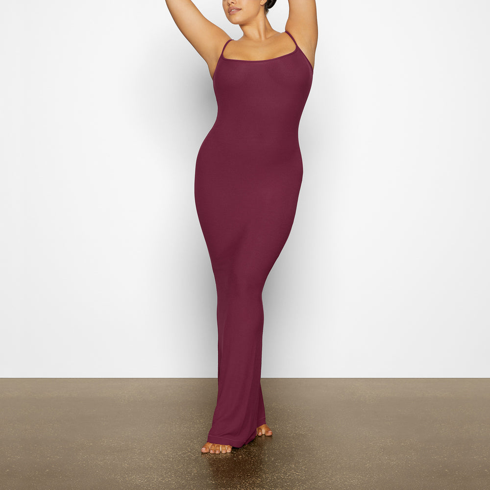 Skims SOFT LOUNGE LONG SLIP Dress Paars | KBE-413568