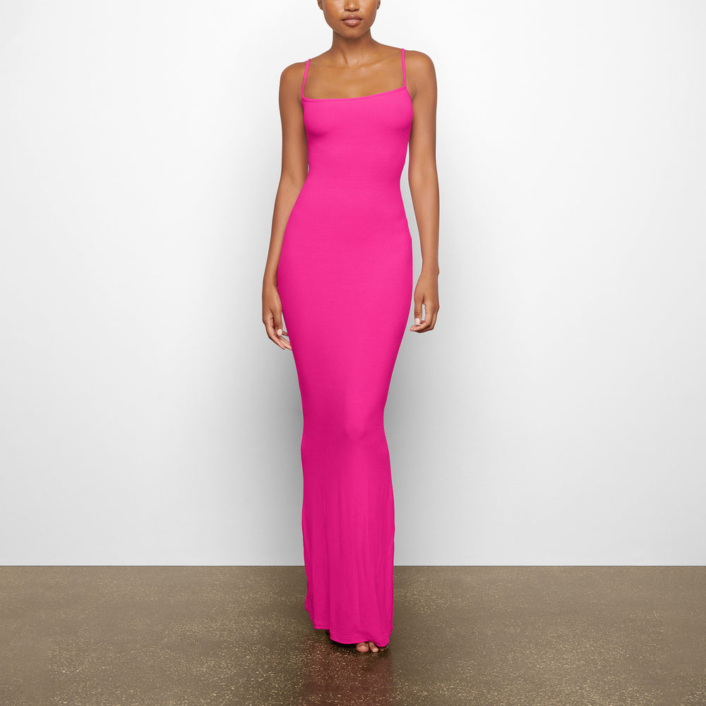 Skims SOFT LOUNGE LONG SLIP Dress Roze | WTC-827569