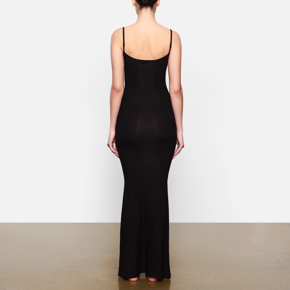 Skims SOFT LOUNGE LONG SLIP Dress Zwart | OFB-592168