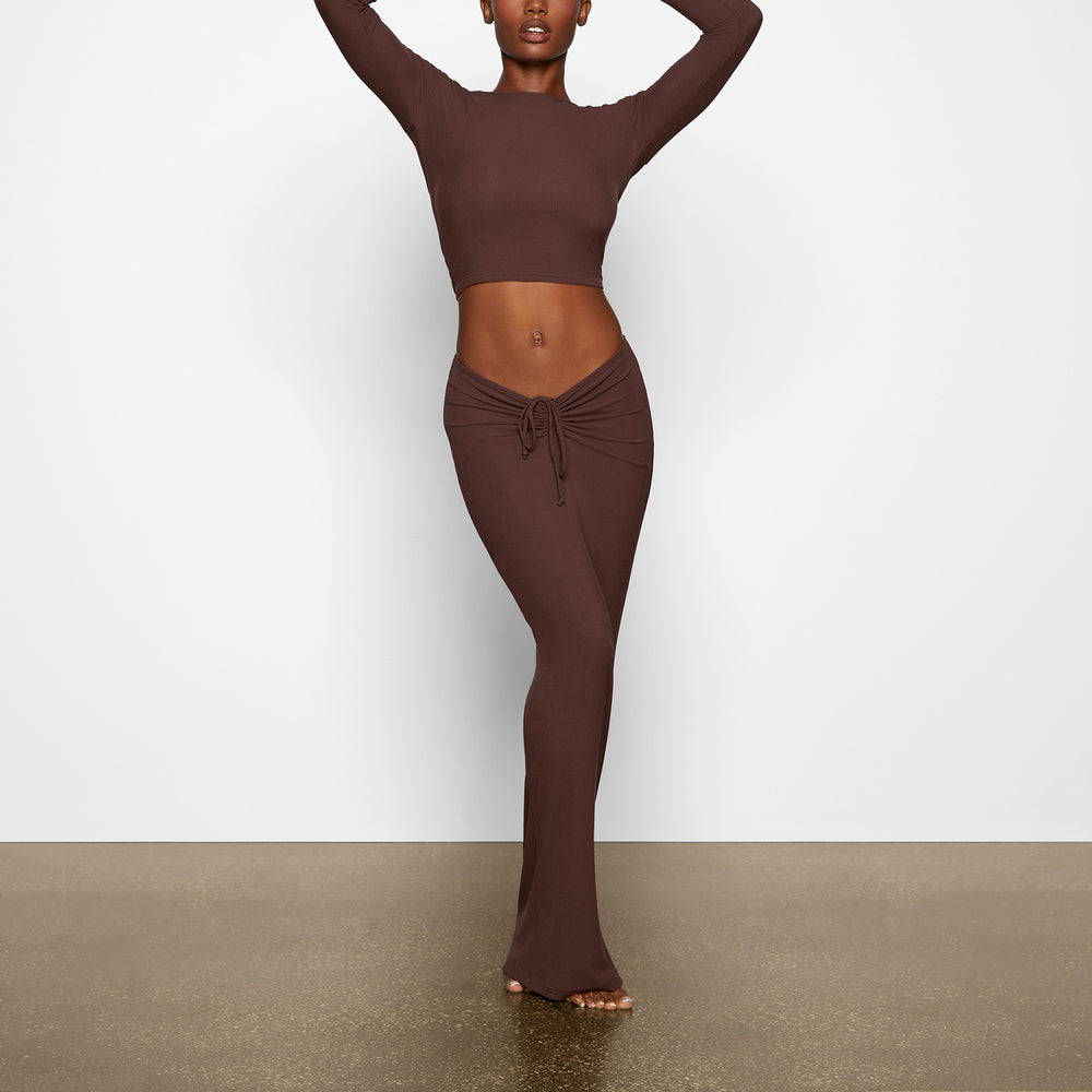 Skims SOFT LOUNGE RUCHED LONG Rok Chocola | NXI-289435