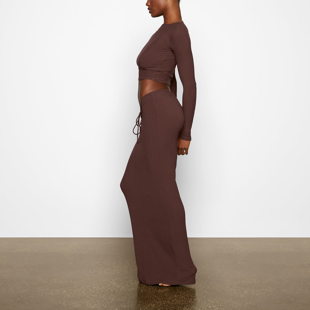 Skims SOFT LOUNGE RUCHED LONG Rok Chocola | NXI-289435