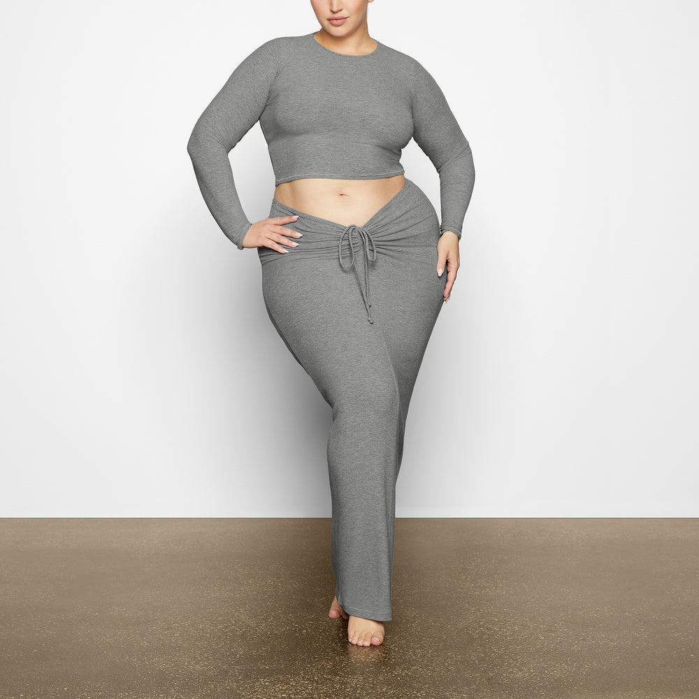 Skims SOFT LOUNGE RUCHED LONG Rok Grijs | KUD-417069