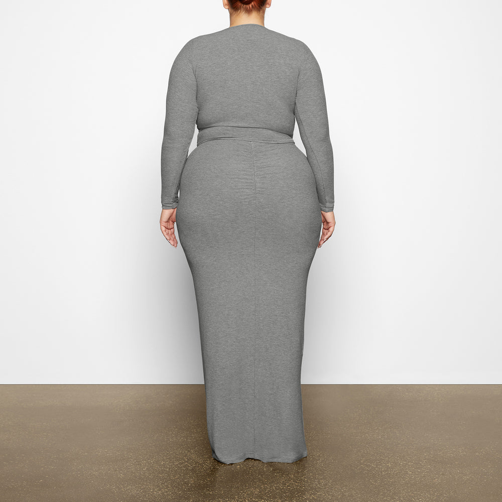 Skims SOFT LOUNGE RUCHED LONG Rok Grijs | KUD-417069