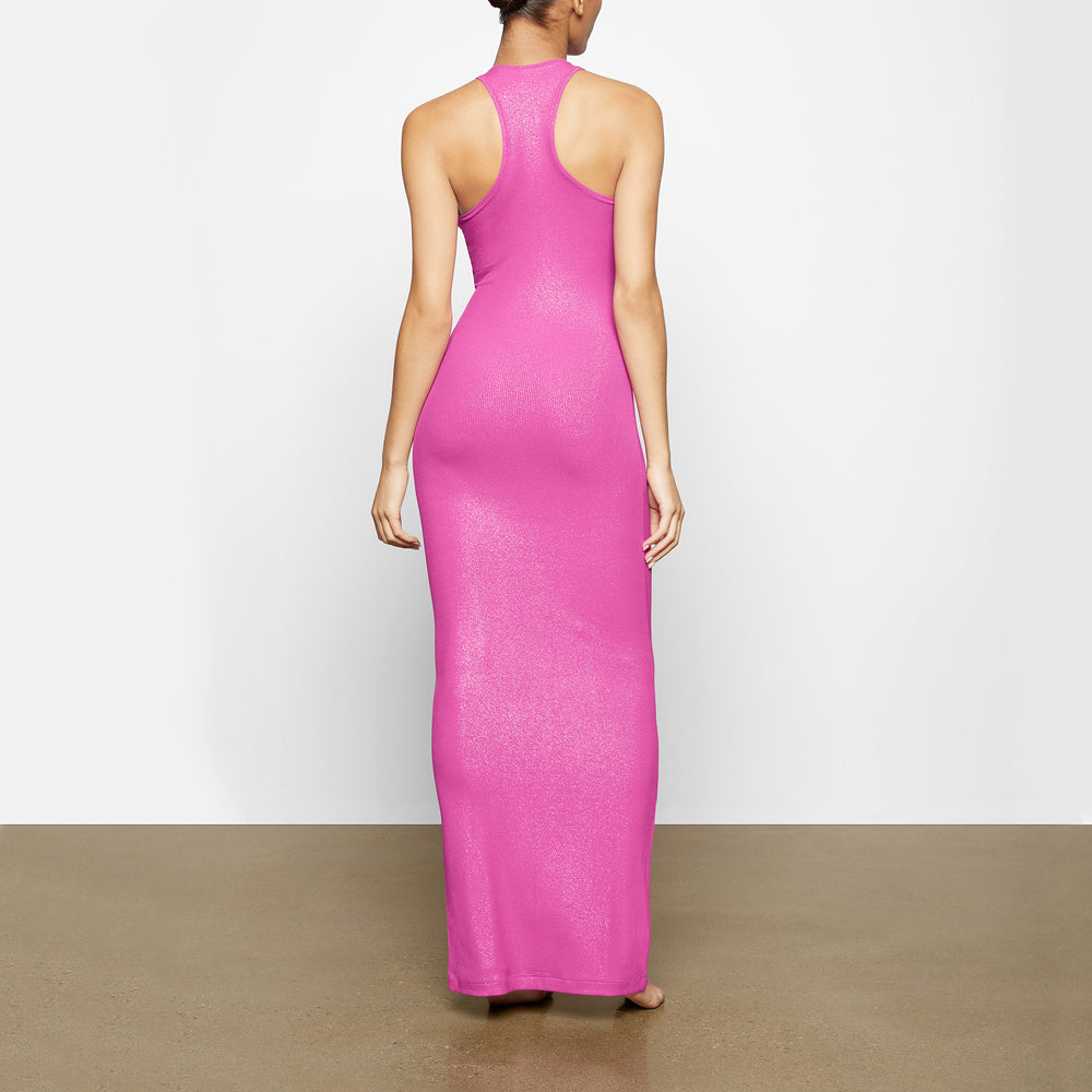 Skims SOFT LOUNGE SHIMMER RACERBACK Dress Fuchsie | UZG-265370