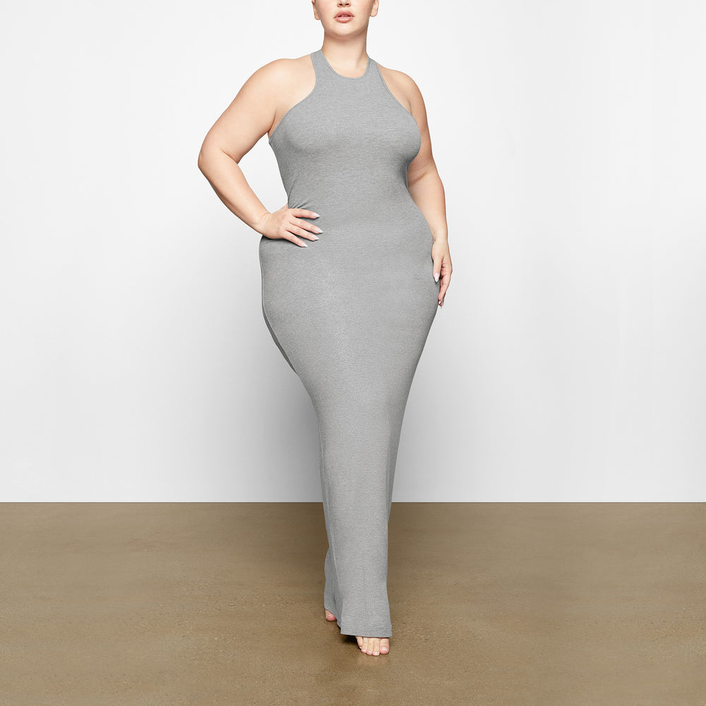 Skims SOFT LOUNGE SHIMMER RACERBACK Dress Grijs | XFH-329468