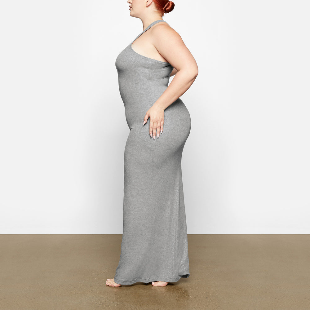 Skims SOFT LOUNGE SHIMMER RACERBACK Dress Grijs | XFH-329468