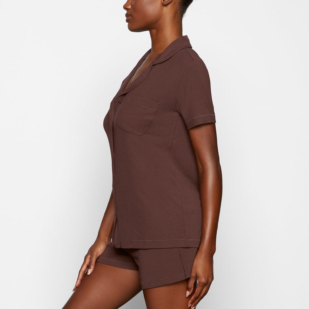 Skims SOFT LOUNGE SHORT Sleep Set Chocola | JNK-924783