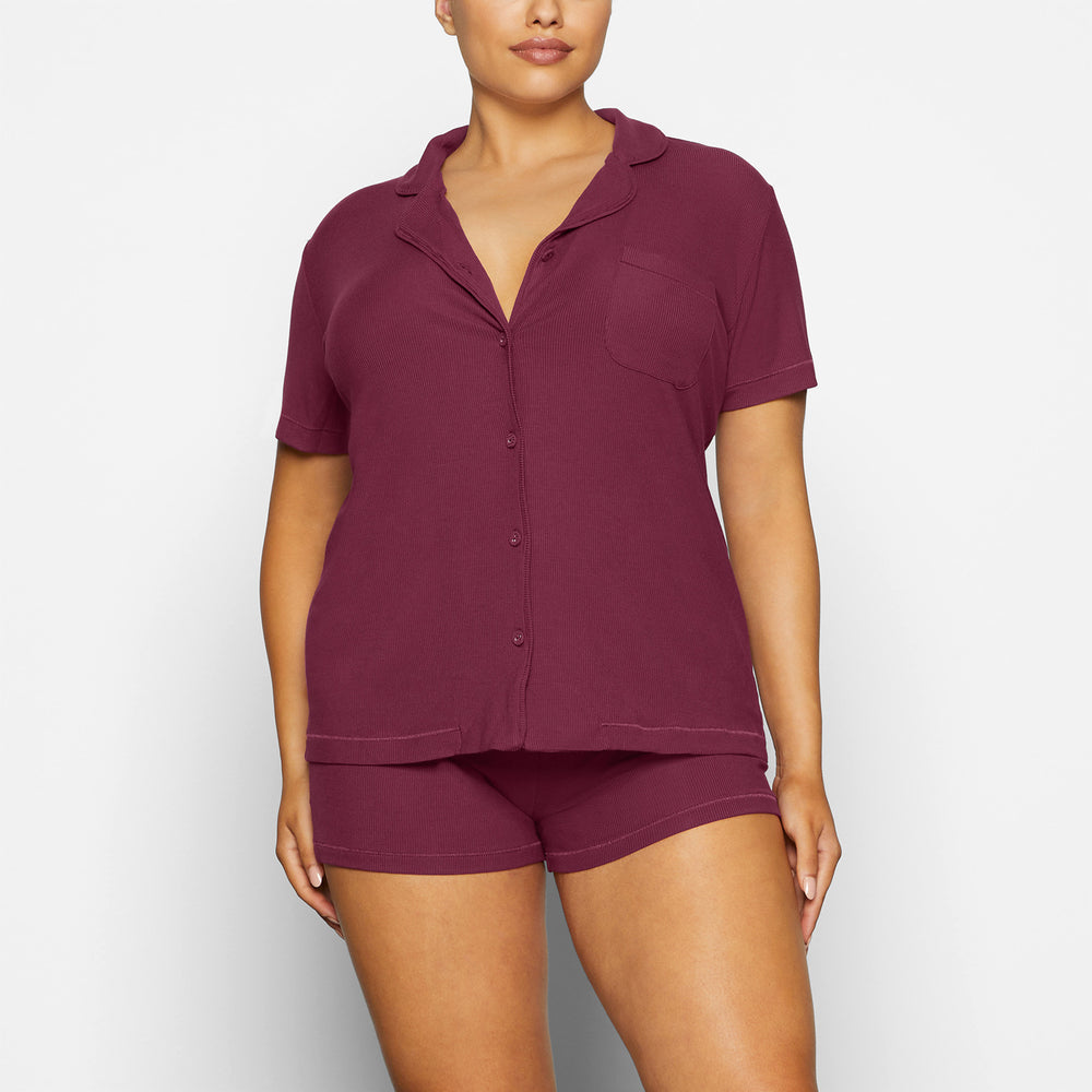 Skims SOFT LOUNGE SHORT Sleep Set Paars | HOP-143260