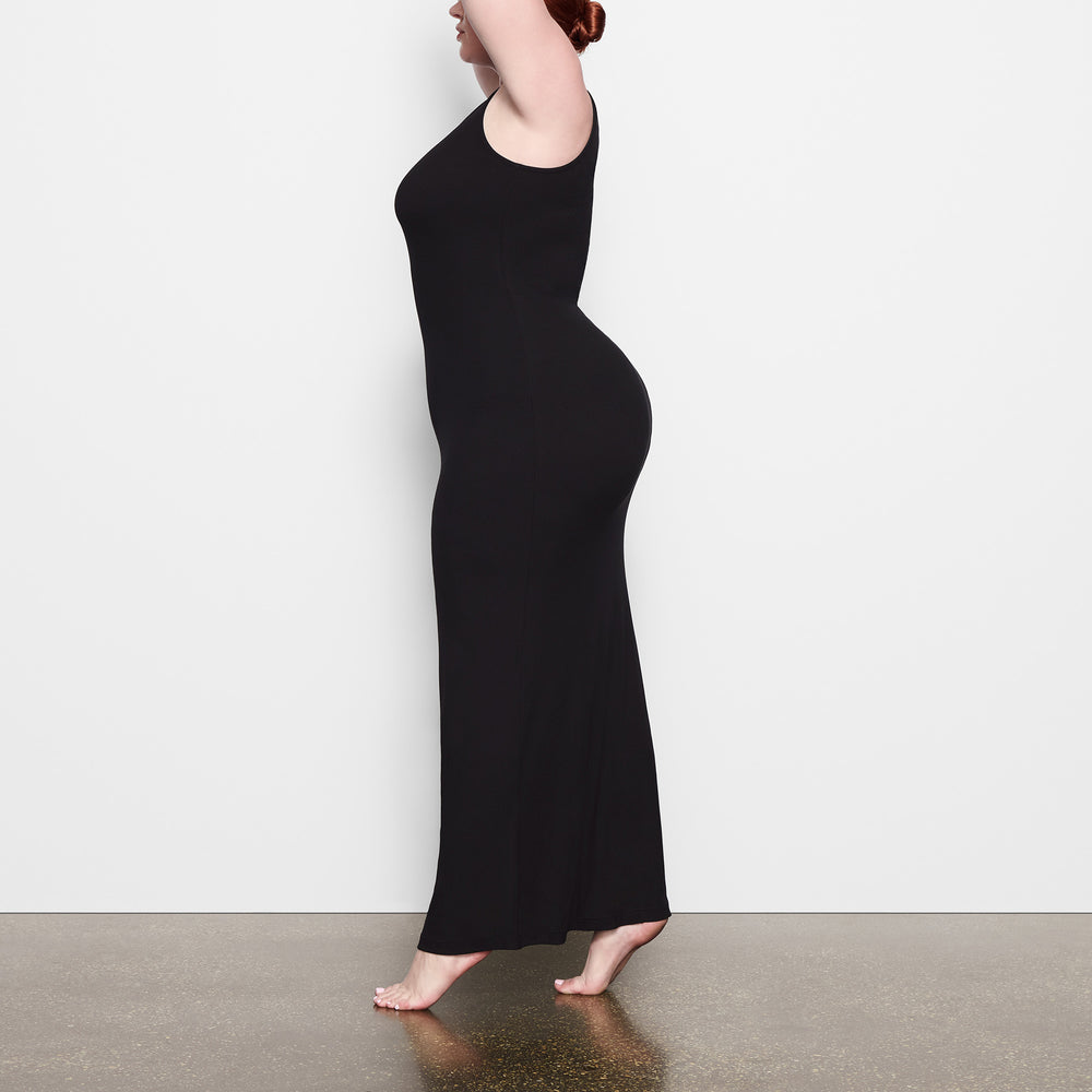 Skims SOFT LOUNGE SLEEVELESS LONG Dress Zwart | BFV-164329