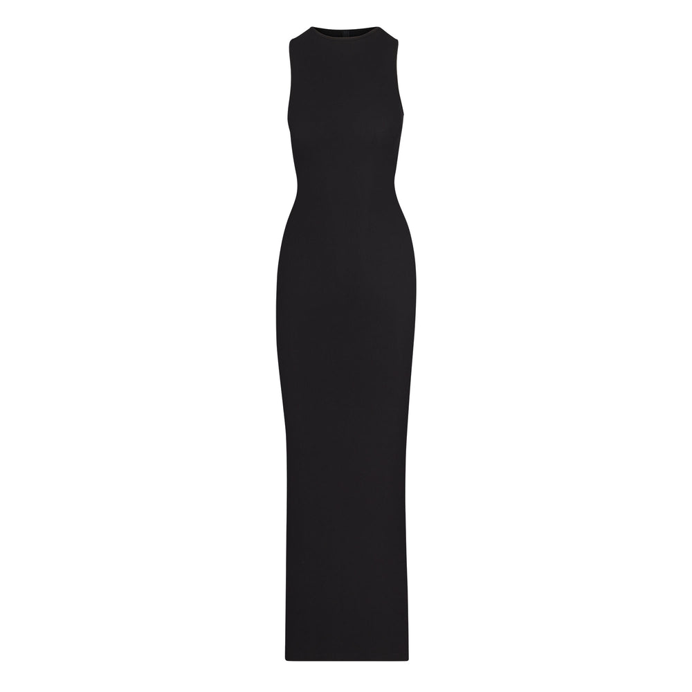 Skims SOFT LOUNGE SLEEVELESS LONG Dress Zwart | BFV-164329