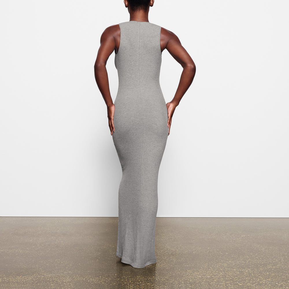 Skims SOFT LOUNGE SLEEVELESS LONG Dress Grijs | HTO-691420