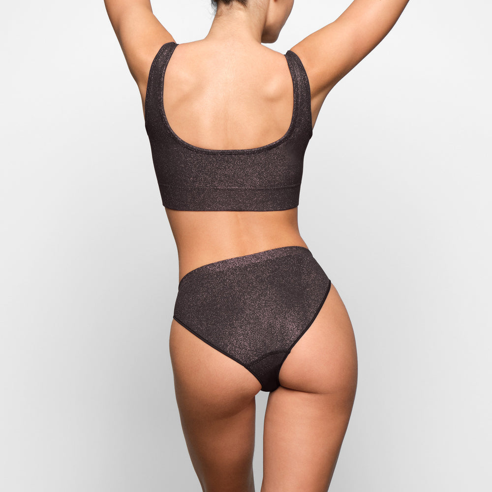 Skims SOFT SMOOTHING SHINE Bikini Zwart | LIK-184290
