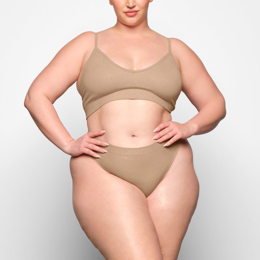 Skims SOFT SMOOTHING SHINE Bralette Beige | JIF-294675