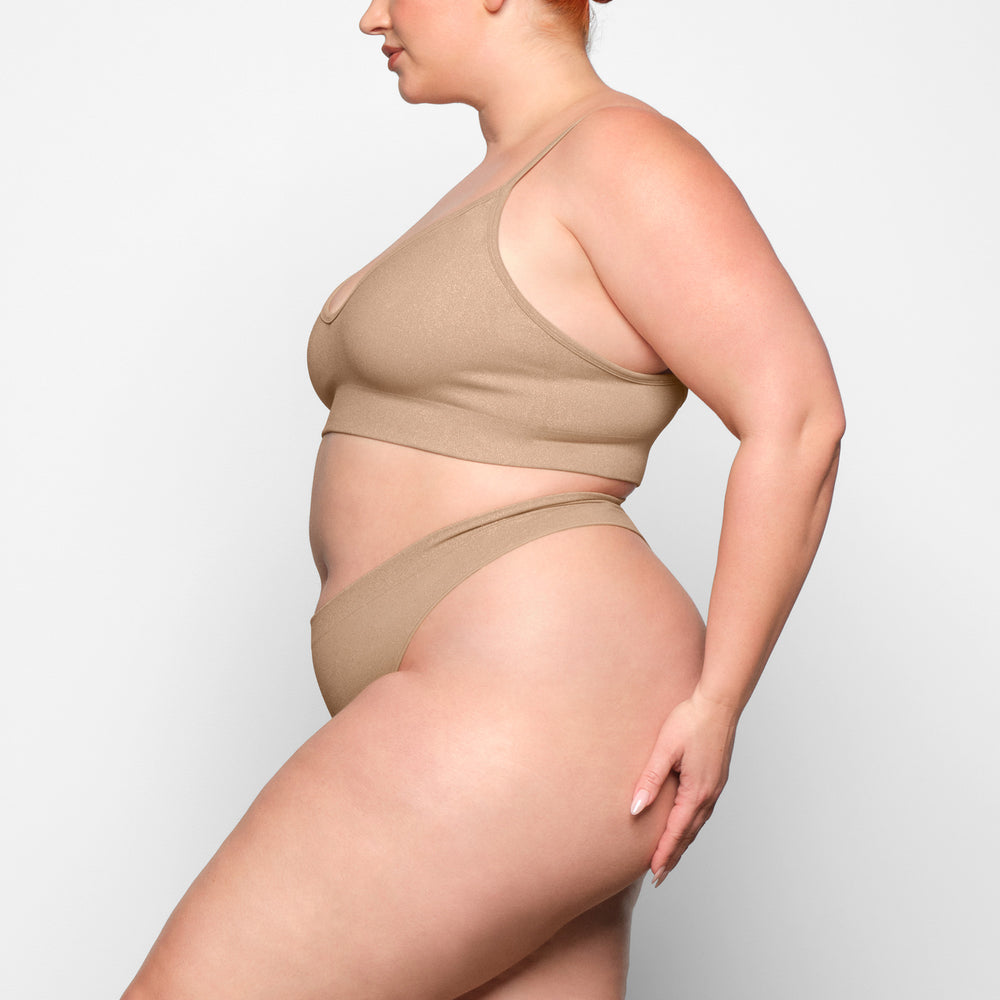 Skims SOFT SMOOTHING SHINE Bralette Beige | JIF-294675