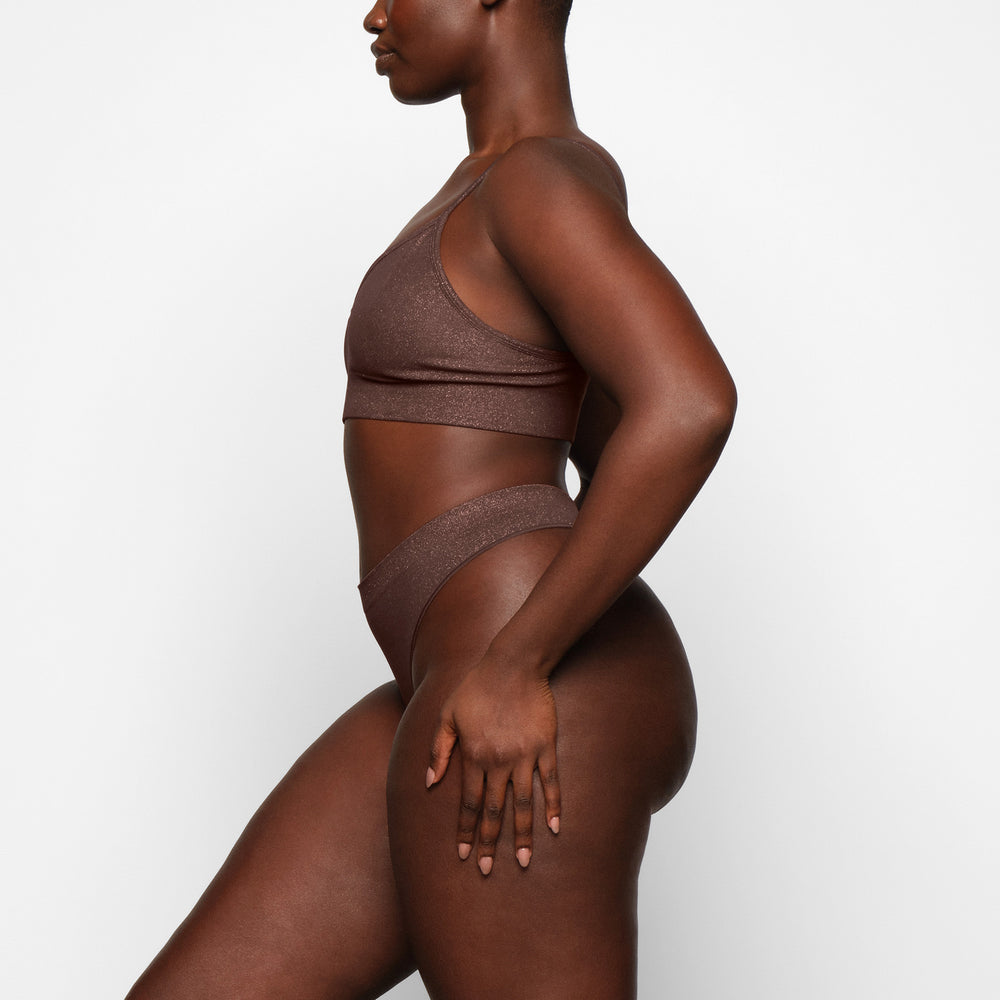 Skims SOFT SMOOTHING SHINE Bralette Chocola | YXG-650481