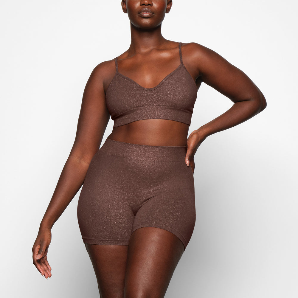 Skims SOFT SMOOTHING SHINE Korte Broek Chocola | JPO-825901