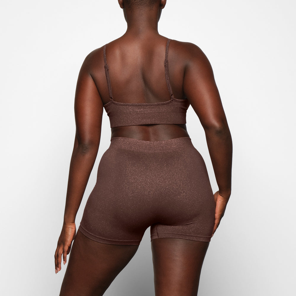 Skims SOFT SMOOTHING SHINE Korte Broek Chocola | JPO-825901