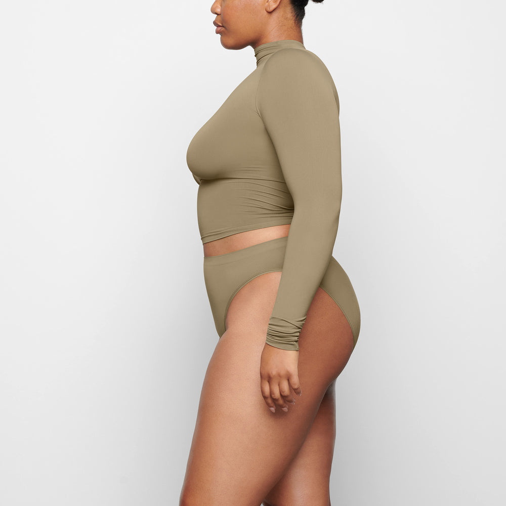 Skims SOFT SMOOTHING TURTLENECK TOP T-shirt Groen | NOT-907162