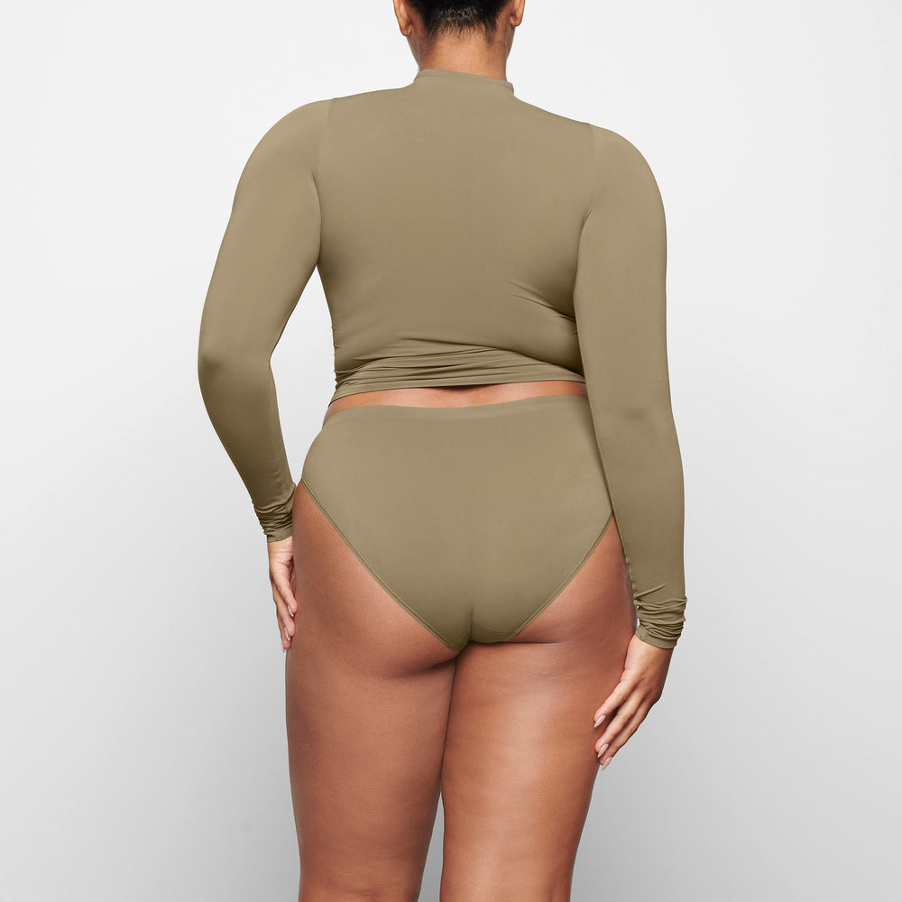 Skims SOFT SMOOTHING TURTLENECK TOP T-shirt Groen | NOT-907162