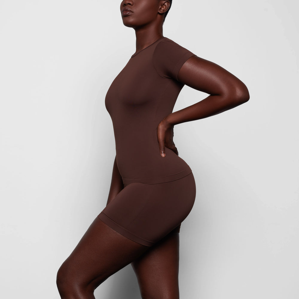 Skims SOFT SMOOTHING T-shirt Chocola | SCU-924781